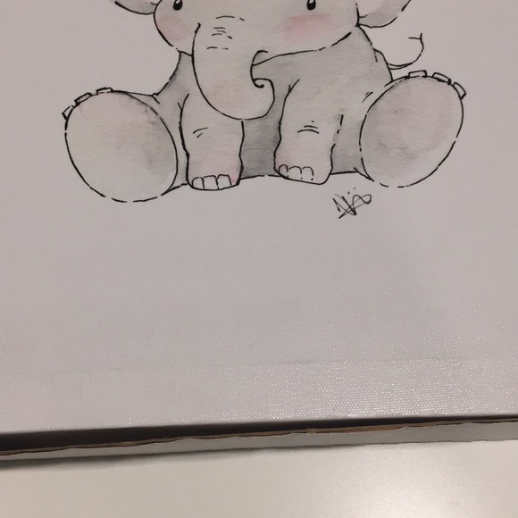 WALL ART CANVAS’ Elephant and Lion Print 12X12 - Picture 9 of 12